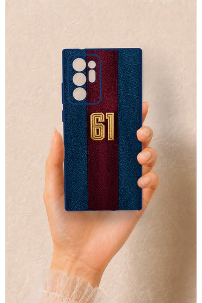 Vip Case Samsung Note 20 Ultra Compatible Burgundy and Blue Patterned Silicon...