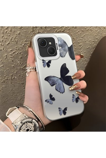 CHICASELUX Black and Gray Butterfly-Printed Protective Case Compatible with T...