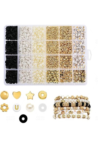 Generic Bracelet Making Kit, 2580pcs Clay Beads for Bracelet Making Pearls Go...