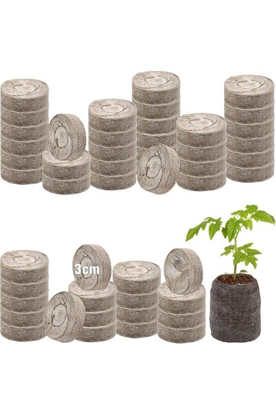 Generic 30 قطعة من حبيبات الخث بحجم 30 ملم للشتلات، كبسولات بذور، قوالب بدء ز...