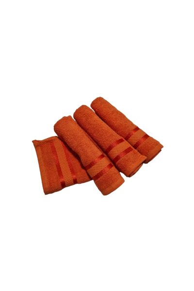 OEM Σετ 4 πετσετών χεριών, πορτοκαλί, 30 x 50 εκ., 100% βαμβάκι