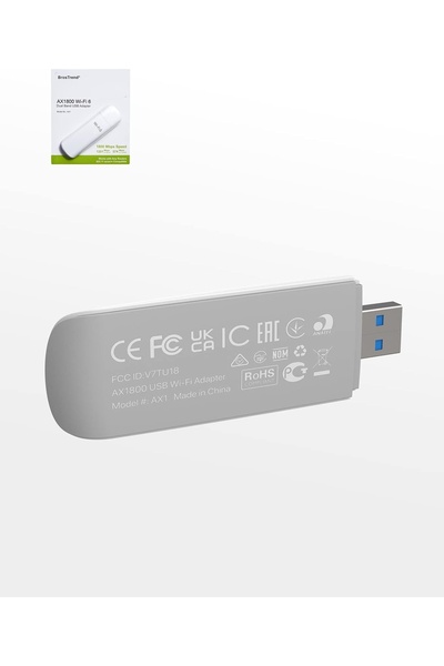 Amazon PLACĂ DE REȚEA ADAPTOR WIFI 6 AX 1800 Mbit/s USB 3.0 FĂRĂ FIR PENTRU PC