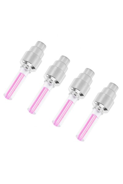 Choice 4Pcs Red 2/4Pcs Car Motorcycle Bicycle Tire Valve Caps Light LED Neon ...