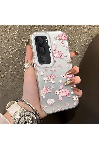 CHICASELUX Pink Turtle and Seashell Patterned Silicone Case Compatible with V...