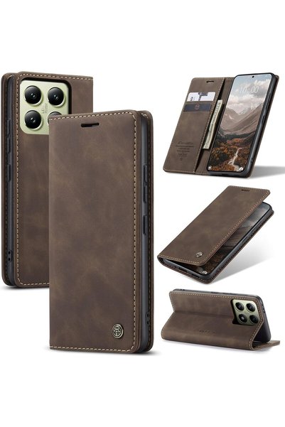 Generic حافظة CaseMe لهاتف Xiaomi 14T، غطاء فاخر من الجلد الصناعي بتصميم كلاس...
