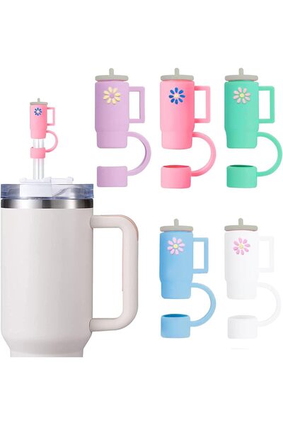 Generic 5PCS Straw Cover Cap for Stanley Cup, Silicone Straw Topper fit Stanl...