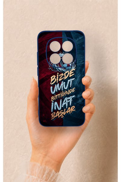 Vip Case Redmi Note 15 Pro 5g Compatible Wavy Burgundy and Blue Patterned Sil...