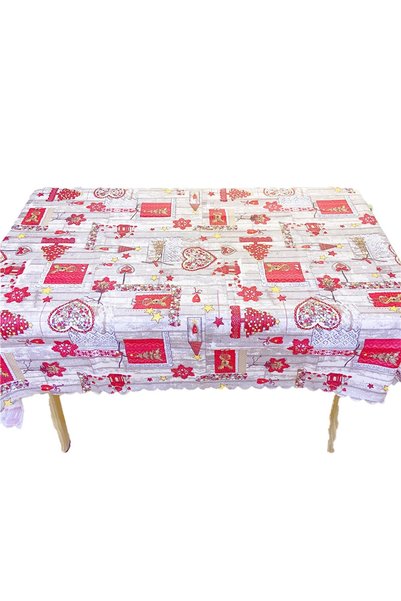 Noonedibs Față de masă de Crăciun, față de masă decorativă din material texti...