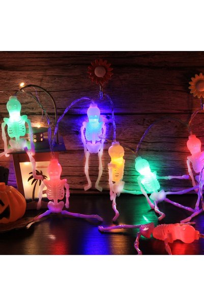 Noonedibs Lumini de Halloween, Decor interior de Halloween Lumină de zână pen...