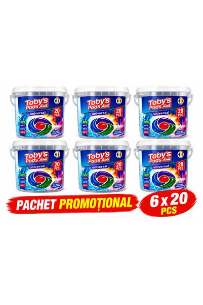Toby's Pods 4in1 Σετ 6x20 καθολικών καψουλών απορρυπαντικού