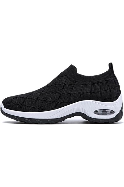 Generic Women Walking Shoes - Breathable Air Cushion Platform Sneakers with T...