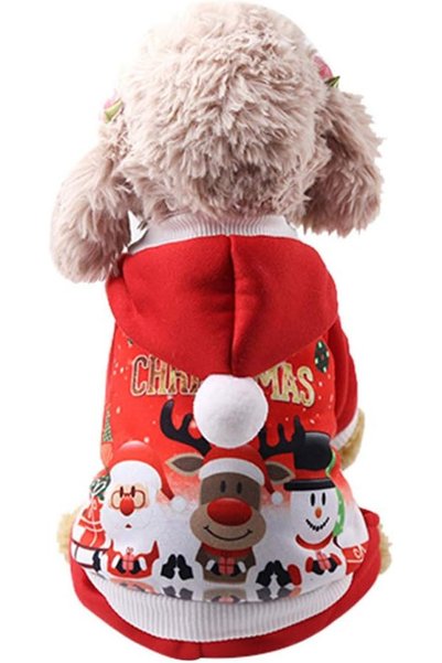 Noonedibs Costum de Crăciun pentru câini, toamnă și iarnă, pisică Chihuahua