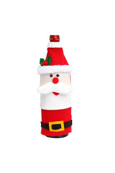 Noonedibs Pungi pentru sticle de vin de Crăciun, capace pentru sticle de Crăc...
