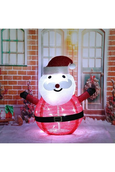 Noonedibs Mos Craciun pliabil cu iluminare LED pre-iluminata cu lumini calzi,...