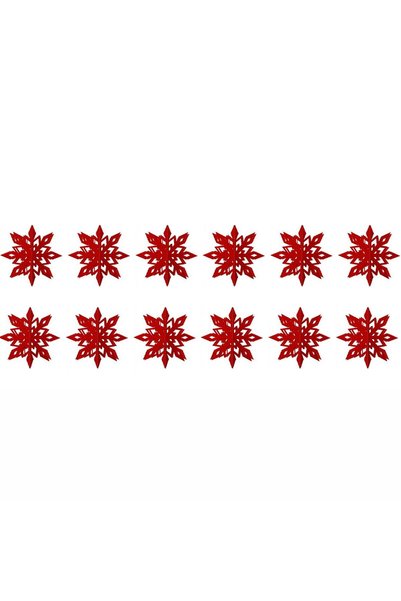 Noonedibs Ornamente cu fulgi de zăpadă din plastic cu sclipici, pentru decora...