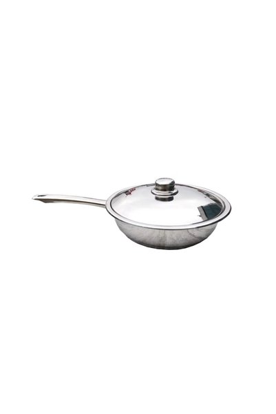 HARLEM Stainless Steel Frying Pan with Lid Harlem® YMS, Stainless Steel Sauce...