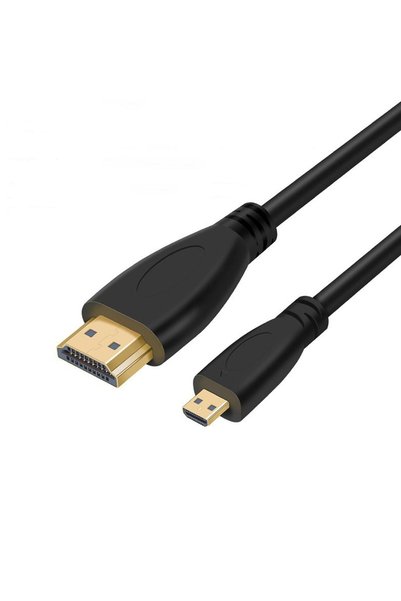 Generic محول كابل Micro HDMI إلى HDMI 2.0، كابل Micro HDMI ذكر إلى HDMI ذكر ب...