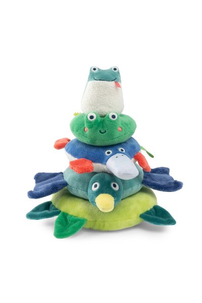 Moulin Roty Jucarie bebe animale stivuibile din textil,