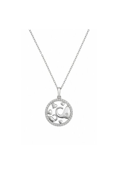 Evolium Колие от сребро 925, 3 см, сребро, Jolie Silver, десен със слонче в к...