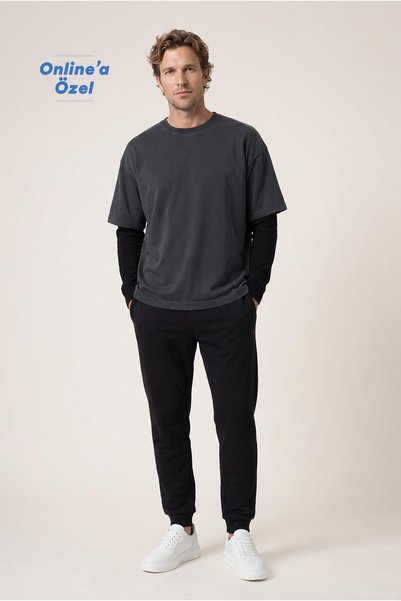 Kiğılı Elastic Waist Drawstring Pocketed Cotton Sweatpants / Sweatpants