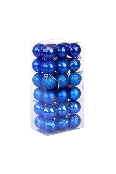 Noonedibs 24 de piese 4cm Ornamente de Crăciun incasabile cu globuri pentru b...