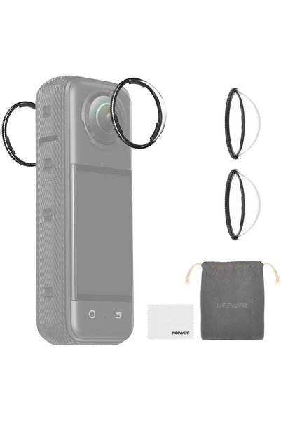 Generic واقيات عدسة X5 متوافقة مع كاميرا الحركة Insta360 X5، قطعتان، واقي عدس...