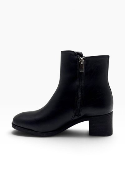 C shoes C-Shoes SL1100-27 Cilt Deri Kalın Topuklu Kadın Bot(5cm)