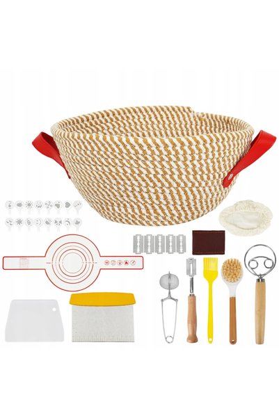 bedee Formă de copt pentru pâine de maia, coș de fermentare, set de copt Noz