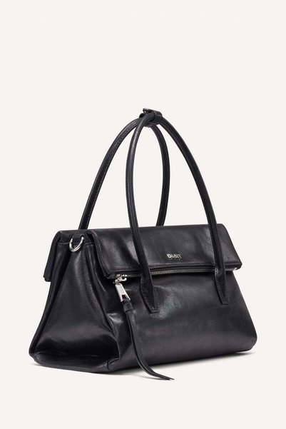 Dkny RIVINGTON MEDIUM SATCHEL-BSV - BLACK/SILVER-N/S