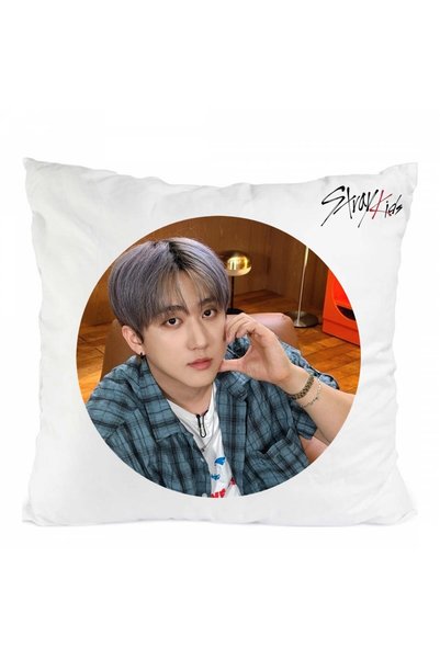 LITTLE DARKS ART Pernă personalizată stray kids changbin, Poliester, Alb, 40 ...