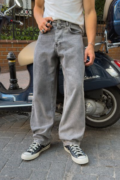 Flaw Wear Dark Grey Regular Pants, 100% Cotton,100