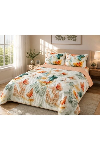 JOJO HOME Cuvertură de pat și fețe de pernă, Jojo Home, bumbac, 3 piese, 2 pe...