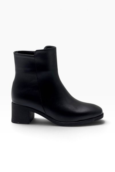 C shoes C-Shoes SL1100-27 Cilt Deri Kalın Topuklu Kadın Bot(5cm)
