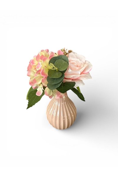 fara marca Vază Roz, Aranjament Floral Artificial – Flori Pastelate Elegante,...