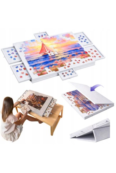 NO BRAND Covoraș puzzle din pâslă 1000 cu 6 sertare, portabil, ușor, cadou