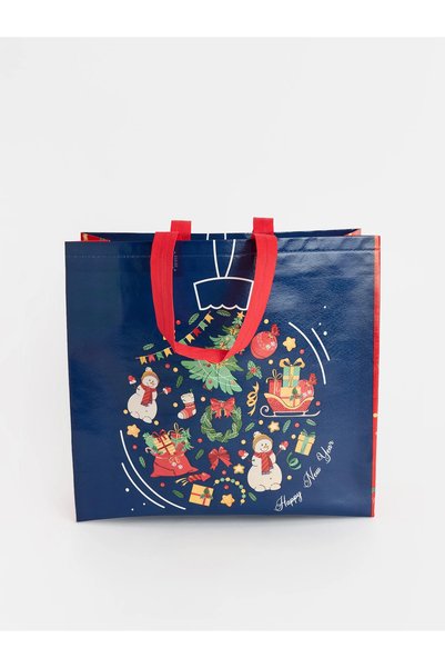 LC Waikiki Lcw Joy Mixed Christmas-Themed Shopping Bag