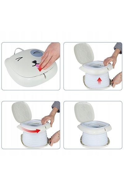bedee Toaletă pliabilă portabilă de camping cu sac și sacoșe, ideală pentru c...