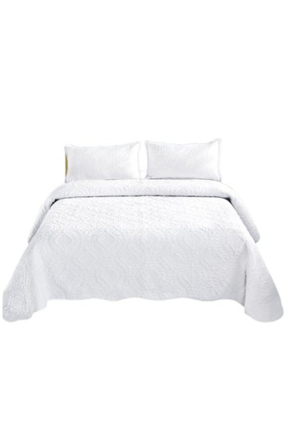 OEM Double bedspread and 2 pillowcases, Grofat model, Plain, 3 pieces, 2 pers...