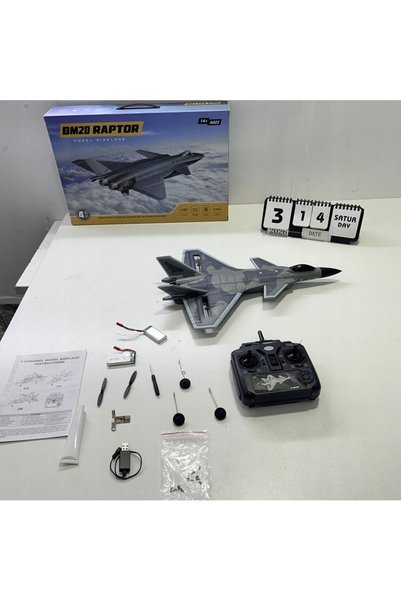NO BRAND Avion RC, avion de luptă RC pentru băieți 1:72, avion RC 1:72 cu tel...