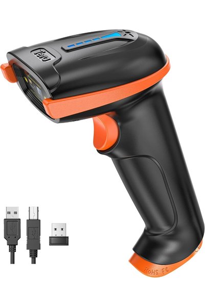 TERA 5100 Kablosuz Barkod Okuyucu - 1D ve 2D QR Kod Okuyucu, 2.4GHz Kablosuz ve USB Kablolu, 2000mAh