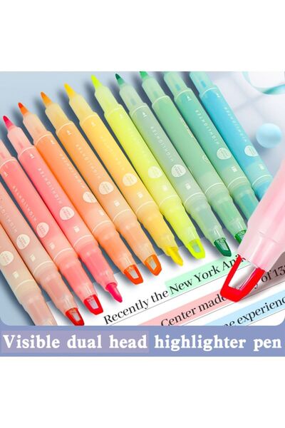 Generic 5 Pack Macaron Window Highlighter Pens Eye Friendly Fluorescent Markers