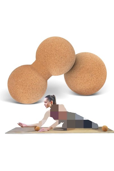 Yelajoy 2 PCS Massage Balls, Yoga Peanut Massager for Deep Tissue Relief, Myo...