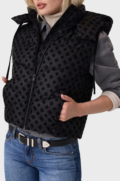 Guess Daisy Logolu Regular Fit Kapüşonlu Yaka Şişme Yelek Kadın YELEK W6BL53 ...