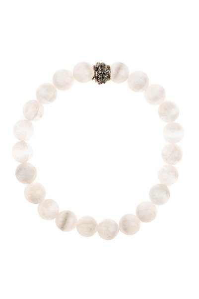ALUULA Zawira Selenite Natural Stone Bracelet (8mm Sphere Cut)