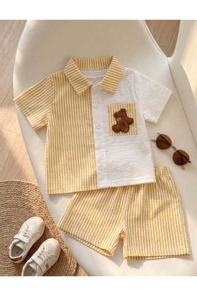 Evendi Suit, Yellow/white