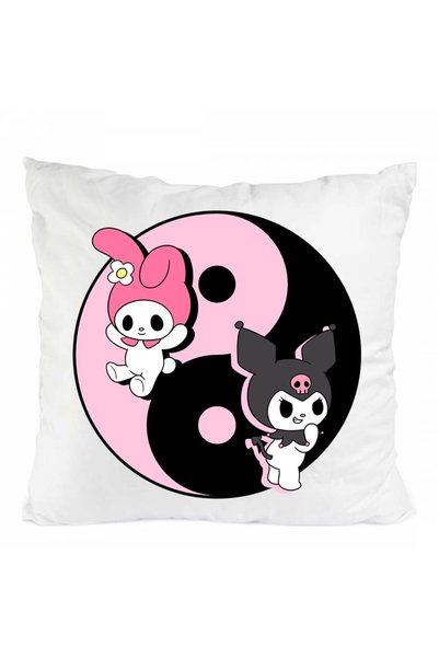 LITTLE DARKS ART Perne personalizate Kuromi My Melody Yin Yang, Poliester, Al...