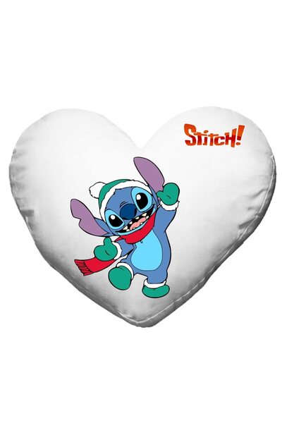 LITTLE DARKS ART Perna disney personalizata stitch, Poliester, Alb, Inimă