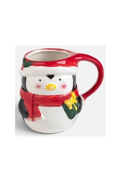 Jumbo Cana Decorativa 3D de Craciun Pinguin Ø7,5x11,5cm