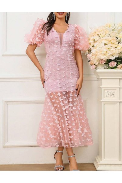 Evendi Rochie lunga, Roz