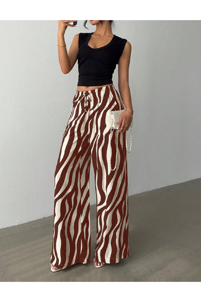 Evendi Pantaloni, crem/maro